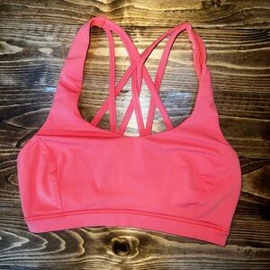 Lululemon Pink Strappy Sports Bra